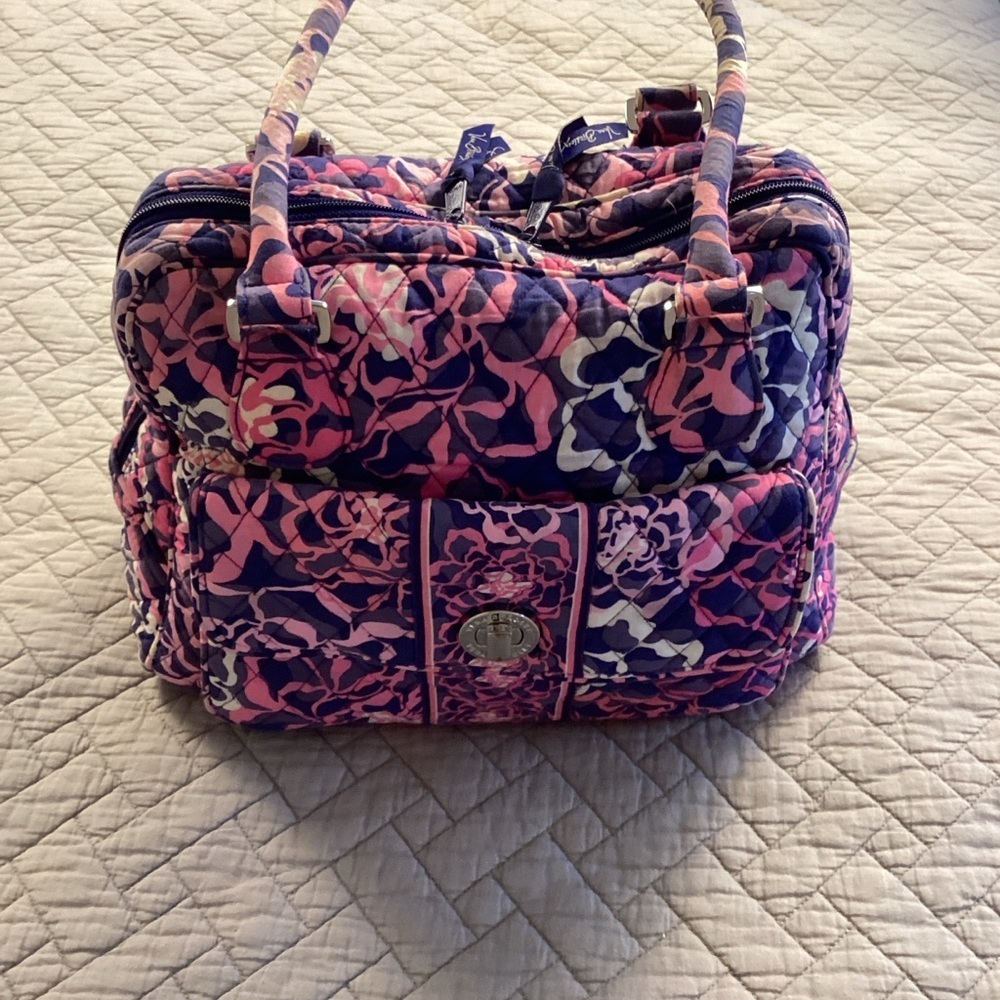 Vera Bradley Pink and Purple Floral Shoulder Bag